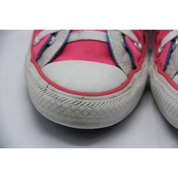Converse Chuck Taylor All Star Shoes Womens 6 Hot Pink Double Tongue Low Canvas - Picture 4 of 10